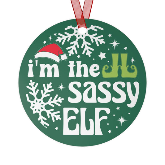 Sassy Elf Christmas Ornament