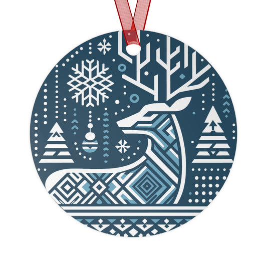 Geometric Reindeer Christmas Ornament
