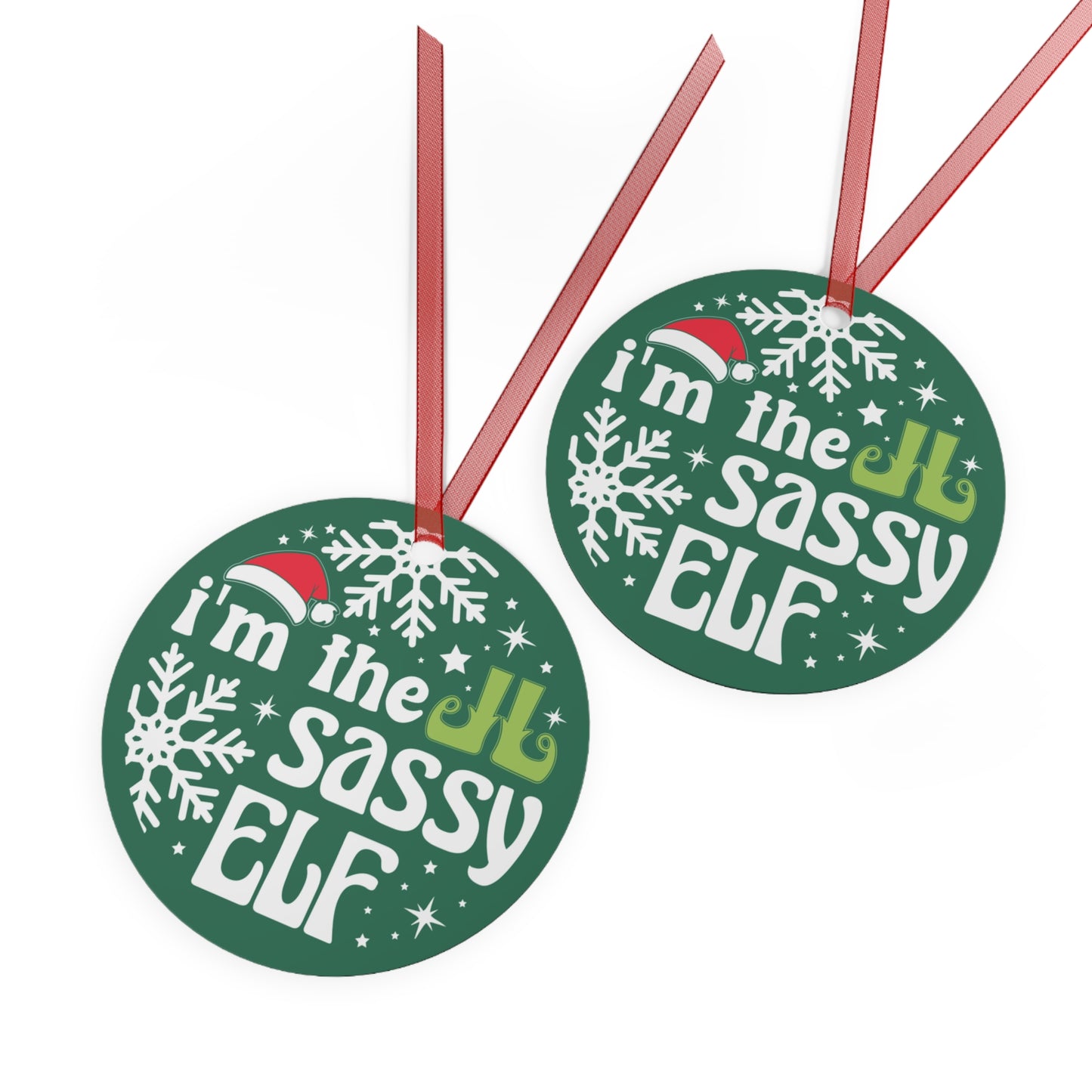 Sassy Elf Christmas Ornament