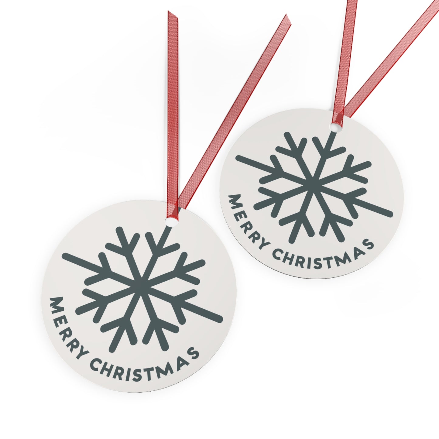 Modern Snowflake Christmas Ornament