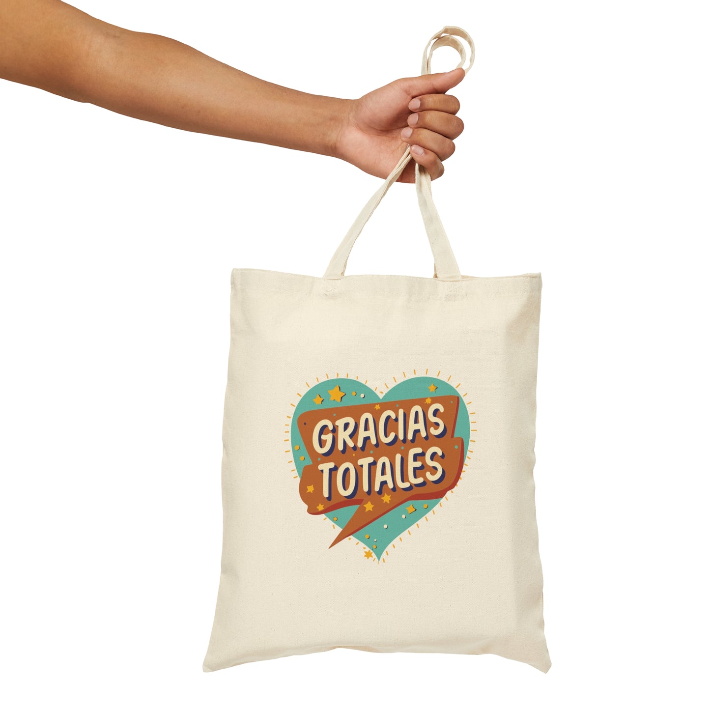 Gracias Totales Canvas Tote Bag - Iconic Phrase Shopper, Stylish Latin Music Tribute Bag