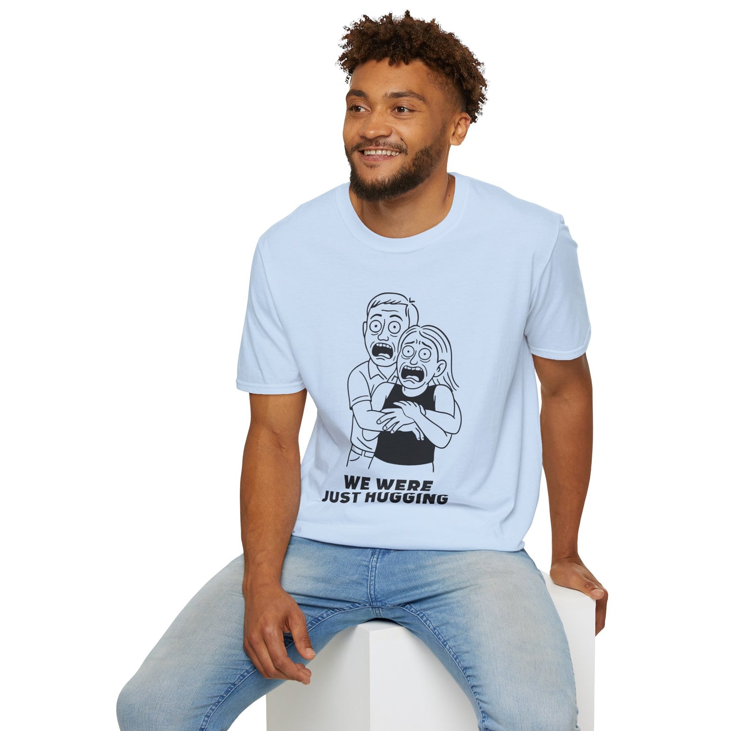 We Were Just Hugging Kiss Cam T-Shirt