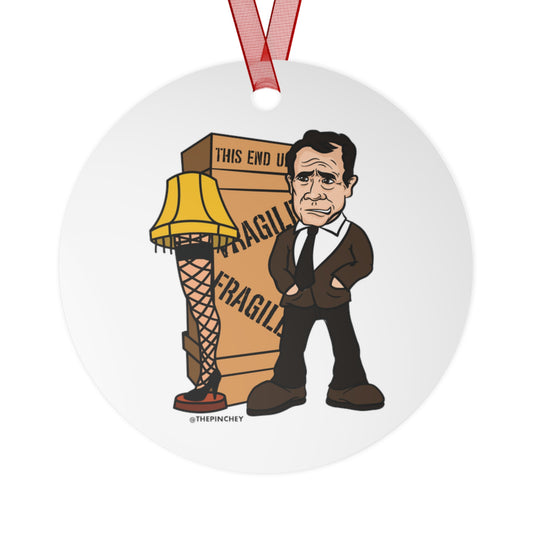 A Christmas Story Fragile Leg Lamp Scene Christmas Metal Ornament