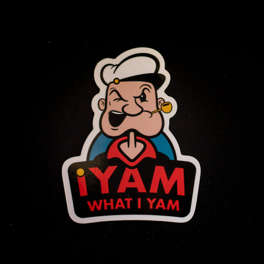 I Yam What I Yam Popeye Sticker
