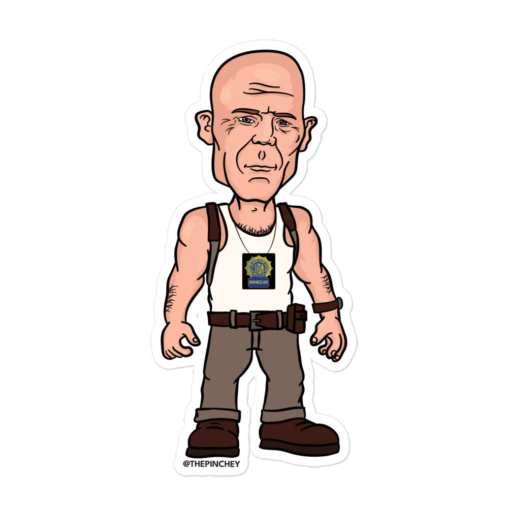 Bruce Willis Yippee Ki Yay Die Hard Kiss-Cut Vinyl Sticker